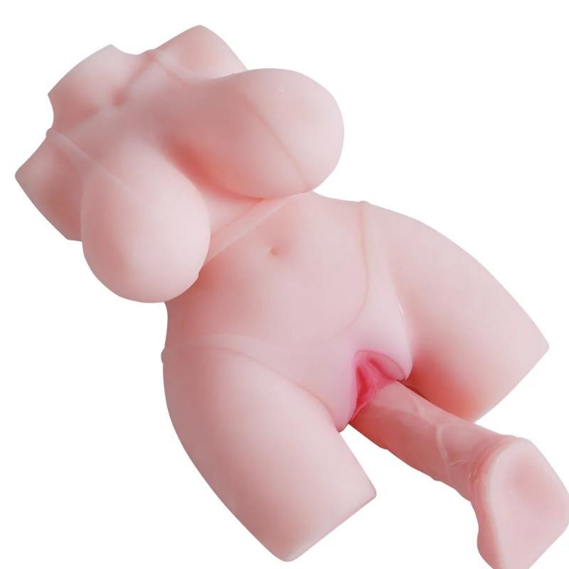 Solid TPE Sex Doll Realistic Breasts Vagina Anus Simulation Doll Airplane Cup Male Masturbator Products