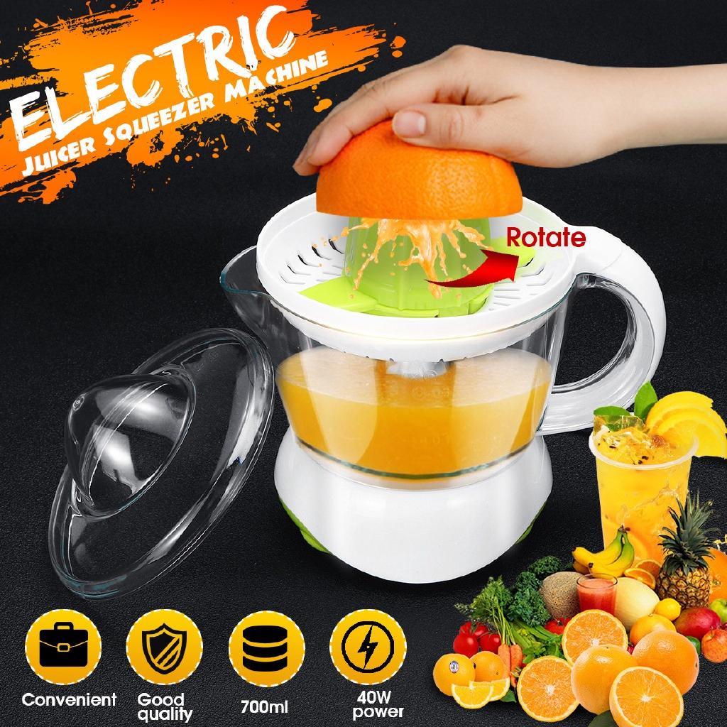 40W Electric Juicer Squeezer Machine Orange Lemon Citrus Fruit Press-Juice Extractor ABS Transparent Scale Marking 700ml
