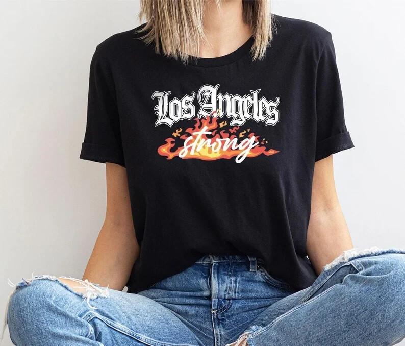 Los Angeles Strong Shirt Forest Fire Awareness T-Shirt Los Angeles Support Tee L