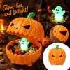 Decoración de Tarro de Dulces de Halloween Calabaza en la Oscuridad