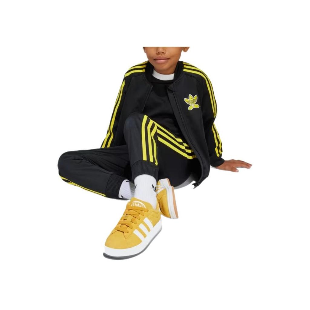 adidas Oryginalne X Smiley World Kolekcja Codzienny Sportowy Dres SST Miękka Przyjazna dla Skóry Stylowy Wszechstronny Ciepły Garnitur Dziecięcy Czarny JD0450