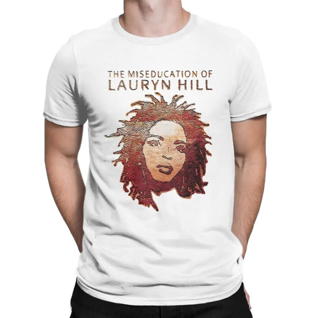 Nyhet Famous Lauryn Hill T-shirts Unisex Crewneck T-shirt i ren bomull Hip Hop Harajuku Music Kortärmade T-shirts Plus Size Kläder