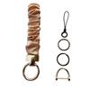 Multi Functional Zinc Alloy Keychain Hair Tie Phone Strap With Stylish Fabric Scrunchie Key Holder For Everyday Carry