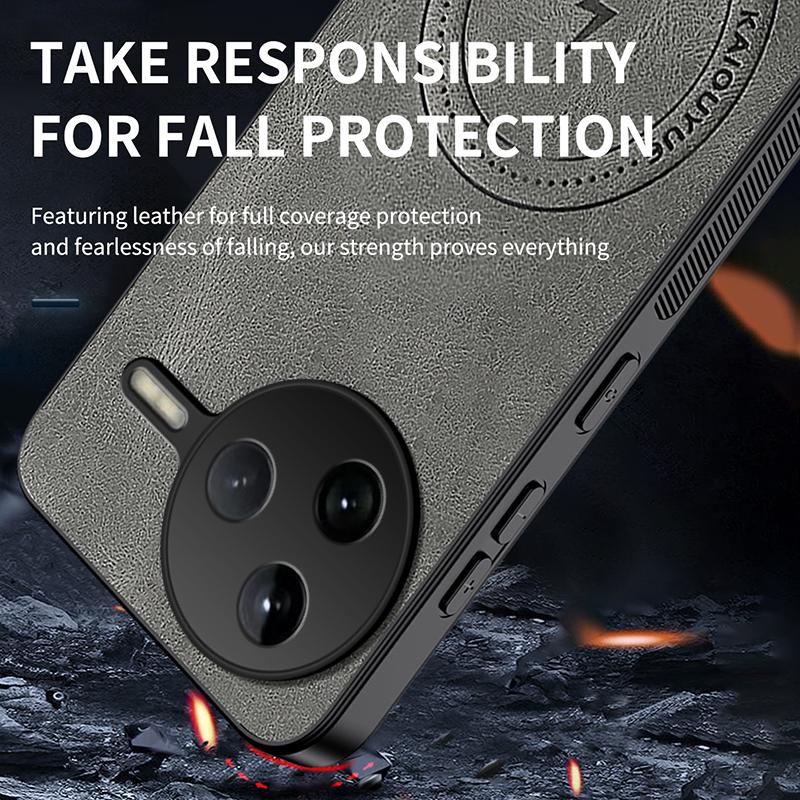 Luxury Magnetic Leather Case For Xiaomi Mi POCO X7 Pro M7 Pro F7 F8 Pro Ultra Magsafe Plain Protection Shockproof Cover