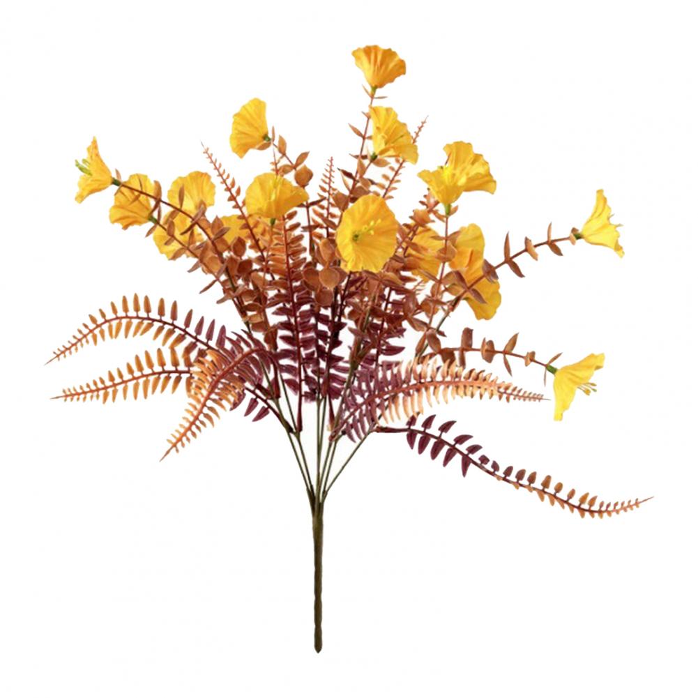 Artificial Eucalyptus Morning Glory Flowers, Fall Fake Flowers For Outdoor Planters Decorations, Reusable Silk Flowers Plants