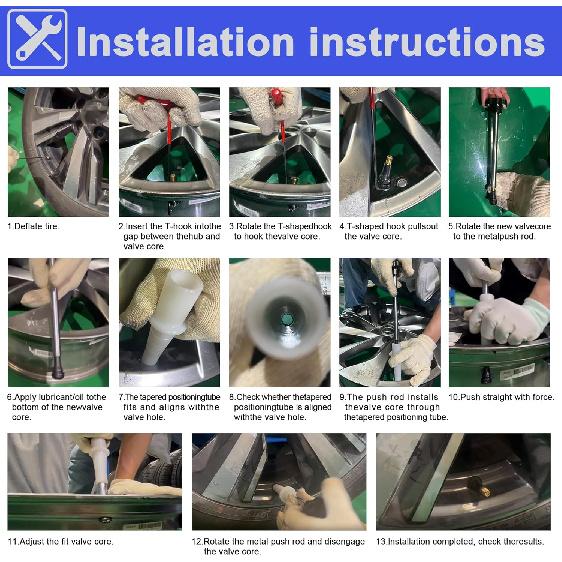 Quick Change Tire Valve Tool Kit,Tire Valve Stem Core Quickly Replacement Tool Kit,Perfect Tool For Replacing Leaky Valves In