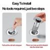Stainless Steel Floor Drain Filter Washbasin Plug Anti Odor Pop-Up Sink Drain Strainer Basin Stopper Hair Catcher For Shower