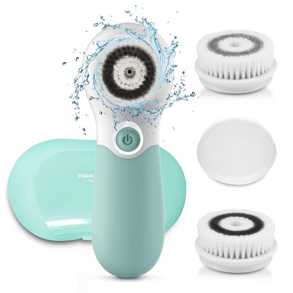 

Electric Face Cleansing Brush Women Facial Exfoliating Massage Brush 2 Speeds Adjustable for Deep Cleaning Removing Blackhead зелёный