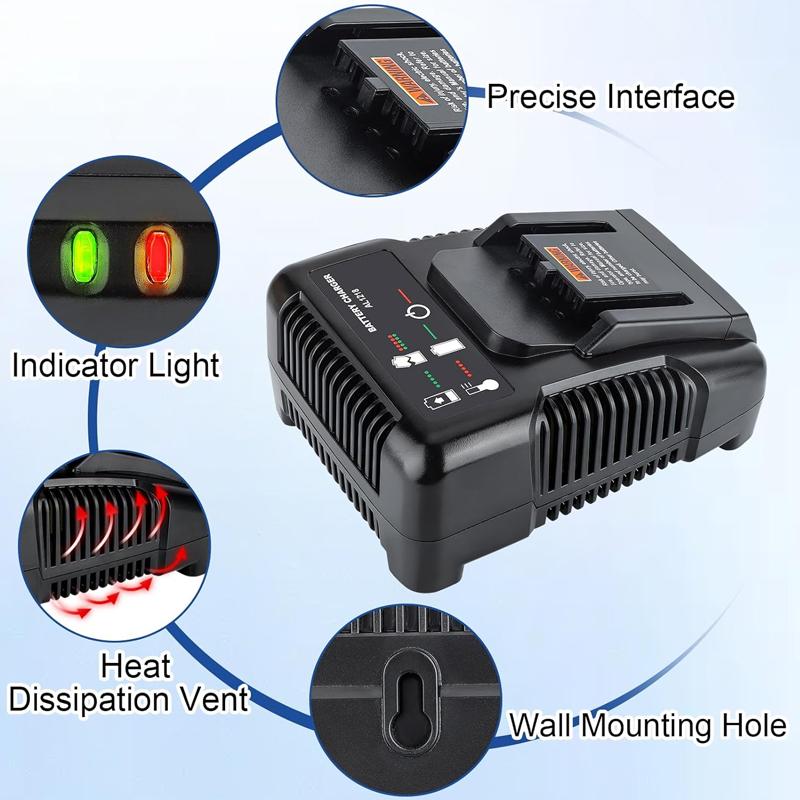 Fast Charging 2A Charger For RIDGID/AEG 18V L1815G L1820R L1820S L1825R L1830R Li-Ion Battery Power Tool Accessories