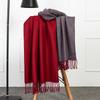 Women's Double-sided Wool Cashmere Scarf Shawl: New High-end Autumn/Winter 2026 Style