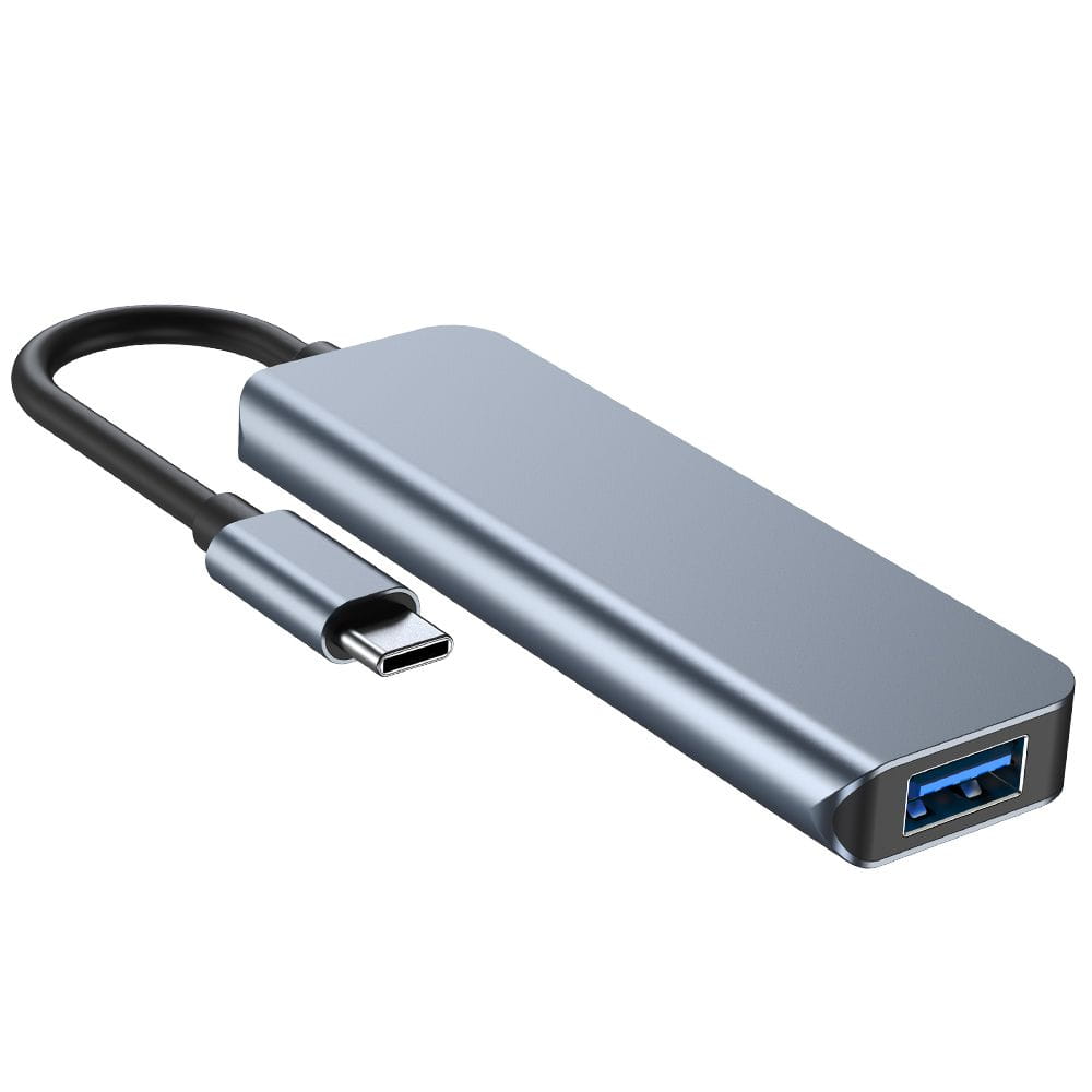 HUB USB-C 3xUSB 3.0 Adapter TF/SD Card Reader Plug and Play