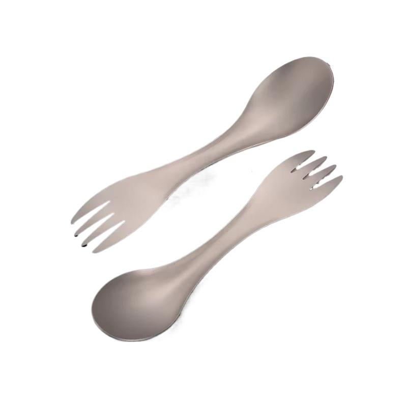Titanium Camping Cutlery Set Lightweight Portable Outdoor Fork Spoon Chopsticks for Hiking Picnic Travel