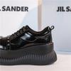 Womens Punk Style Platform Sneakers 8cm Height Increase Casual Shoes Lightning McQueen Low Top Lace Up