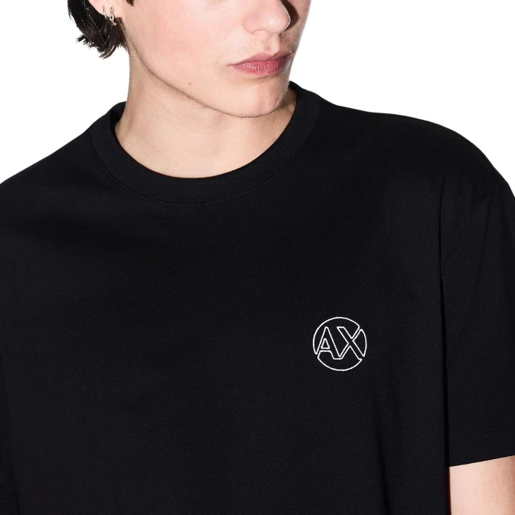 Armani Exchange Letter Round Neck Short Sleeve T-Shirt Men Tops Black XM000558-AF10358-UC001