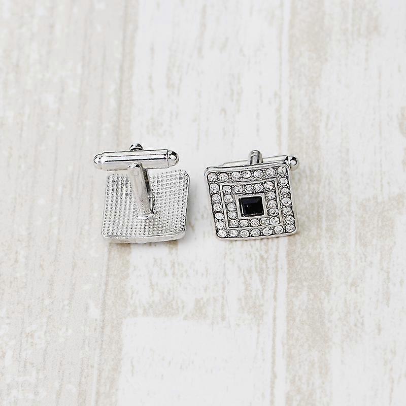 Creative New French-Style Rhinestone-Encrusted Cufflinks for Men's Shirts, B1076 - Gold