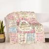 Floral Birthday Celebration Blanket Soft Warm Cozy Perfect for Livingroom Bed Bedding All-Season Use Playful Design Gifts For Family Or Friends