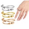 Open Design Anti Stress Jewelry Stainless Steel Adjustable Finger Ring New Spinner Ring  School
