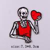 Punk Skull Embroidery Patch Iron On Patches For Clothing Hip Hop Embroidered Patches On Clothes Fusible Patch For Clothes Badges