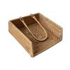 Elegant Rattan Paper Tray, Wicker Napkin Basket for Kitchen Cafe Decor