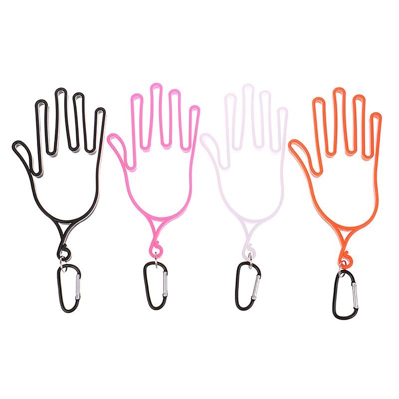 Golf Glove Holder With Key Chain Plastic Glove Rack Dryer Hanger Stretcher With Buckles Gloves Holder Keeper Dryer Shaper Tool