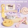 Cute Cat Feeding Spoon Lid 1pc Reusable Universal Size Multifunctional Cat Can Lid Spoon Set Pet Feeding Accessories