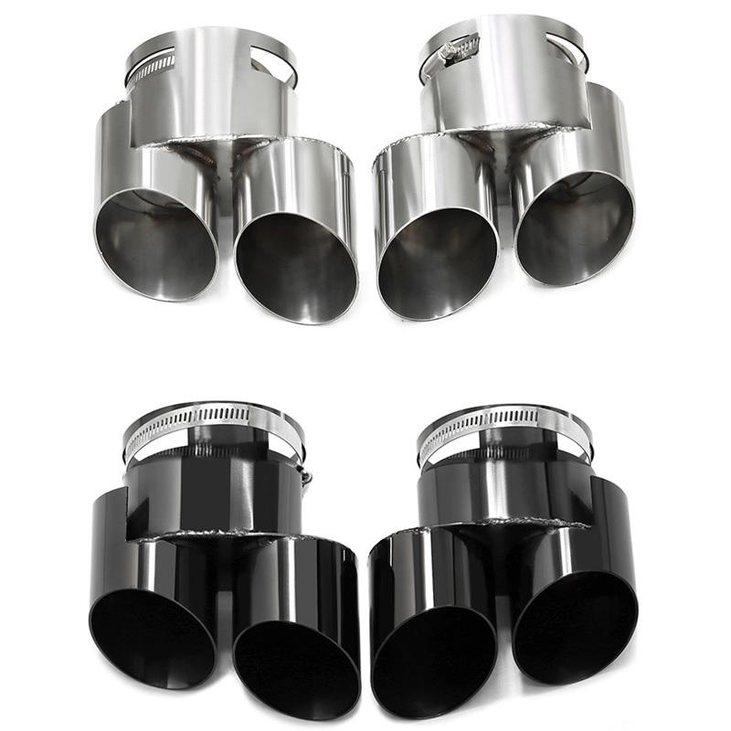 Punta de Escape Para BMW G05 X5 G06 X6 Doble Salida Cuádruple Sin Soldadura Tubo de Escape Acero Inoxidable Sin Cortar Punta de Silenciador Boquilla Cola de Escape