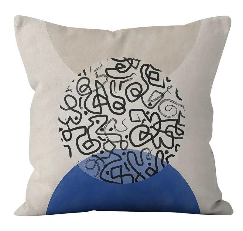 45x45cm Nordic Modern Minimalism Abstract Geometric Lines Pillowcase Sofa Chair Office Seat Car Cushion Cover Home Decor