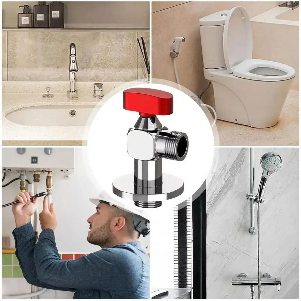 

Leak-Proof Water Pipe Shut Off Valve High Flowing Thread Brass Angle Valve Hot and Cold Water Sturdy Triangular Valve style 1