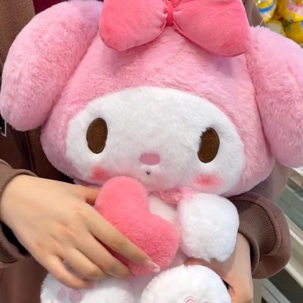 30/45/60Cm Sanrio Hearts Series Plushies Toys Kuromi Cinnamonroll Stuffed Plush Dolls Cute Soft Plushy Christmas Gifts For Girl