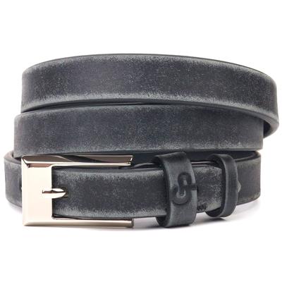 Cureaua de dama din piele in stil vintage GRANDE PELLE Curea din piele 21444 Neagra