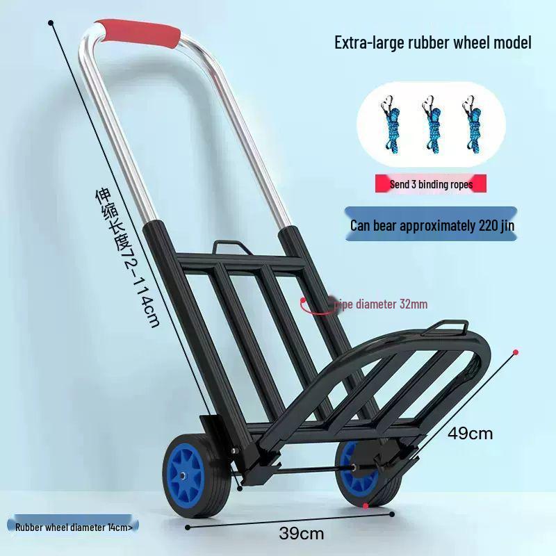 Foldable Handcart for Shopping and Luggage Transport