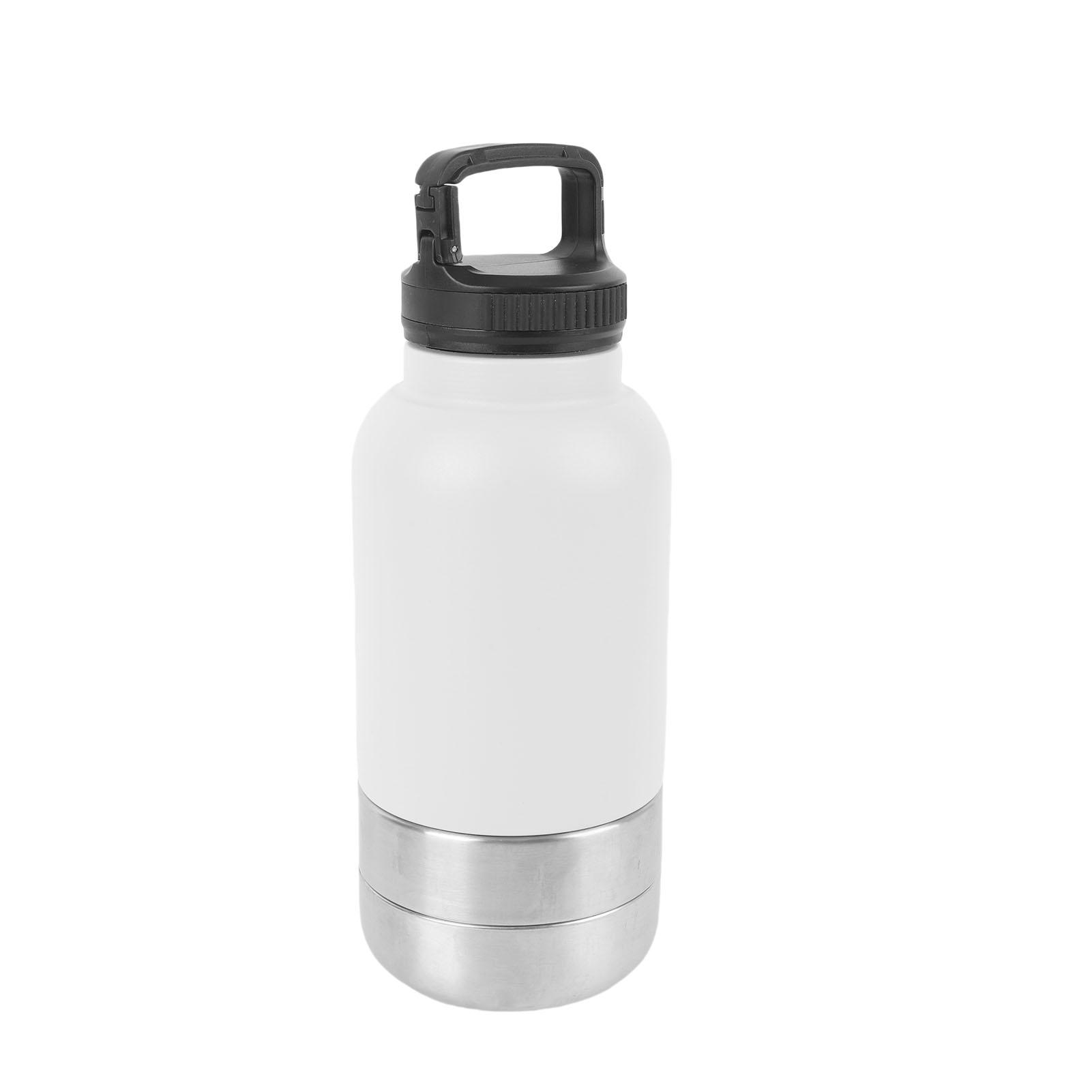 

Insulated Dog Travel Water Bottle 304 Stainless Steel 3 in 1 Portable Dog Water Bottle Dispenser with 2 Removable Bowls Type 1