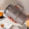 Tragbarer doppelwandiger isolierter Thermobecher 304 Edelstahl Kaffeetasse mit Teesieb & Löffel Wiederverwendbarer Becher für Studenten