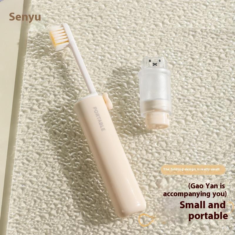 2 In1 Portable Mini Travel Toothbrush Toothpaste Set Adult Outgoing Camp Business Toothbrush Carry-On Deep Cleaning Oral Care