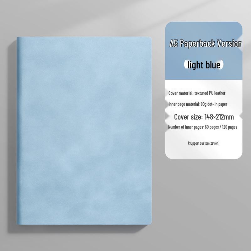 A5 Custom Logo Business Notebook | Soft Leather, Thickened, Buckle Diary with Gift Box