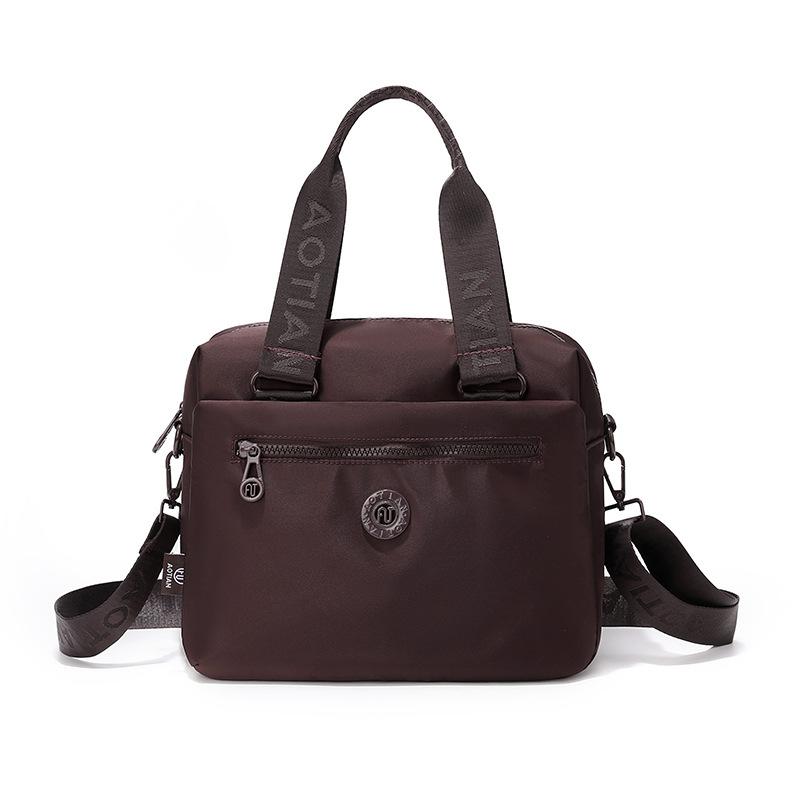 Women Multi Pocket Nylon Tote Bag Lightweight Crossbody Shoulder Handbag
