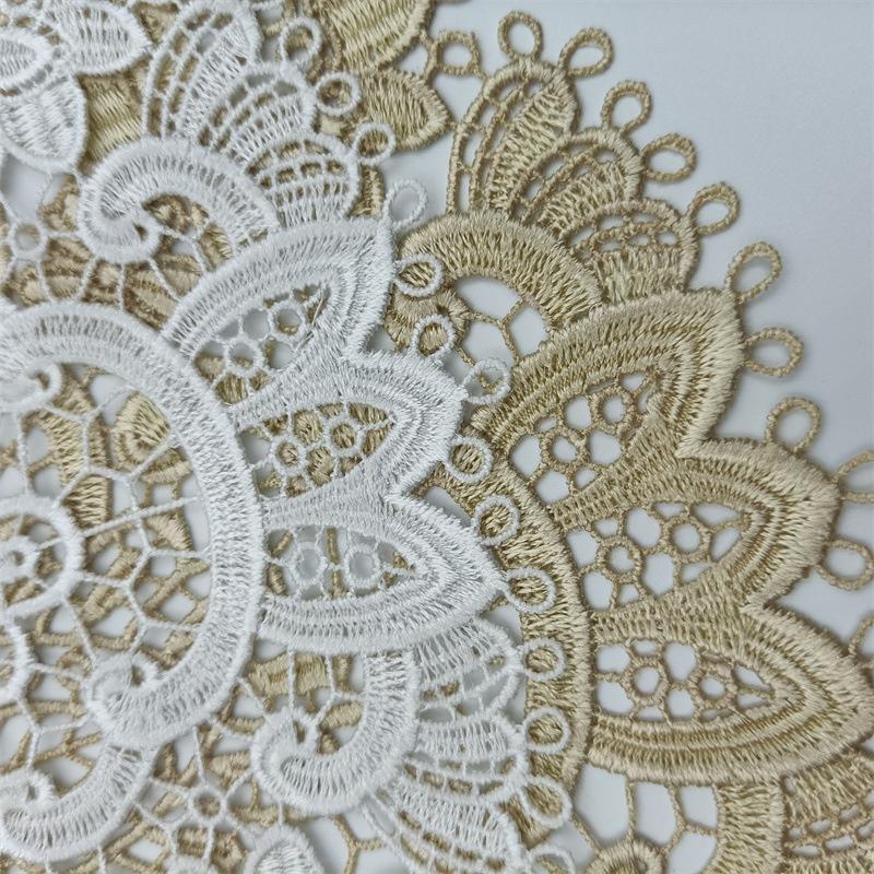 European Pastoral Crochet Embroidery Exquisite Table Mat Bar Counter Wine Glass Coffee Cup Coaster Birthday Tea Party Decoration