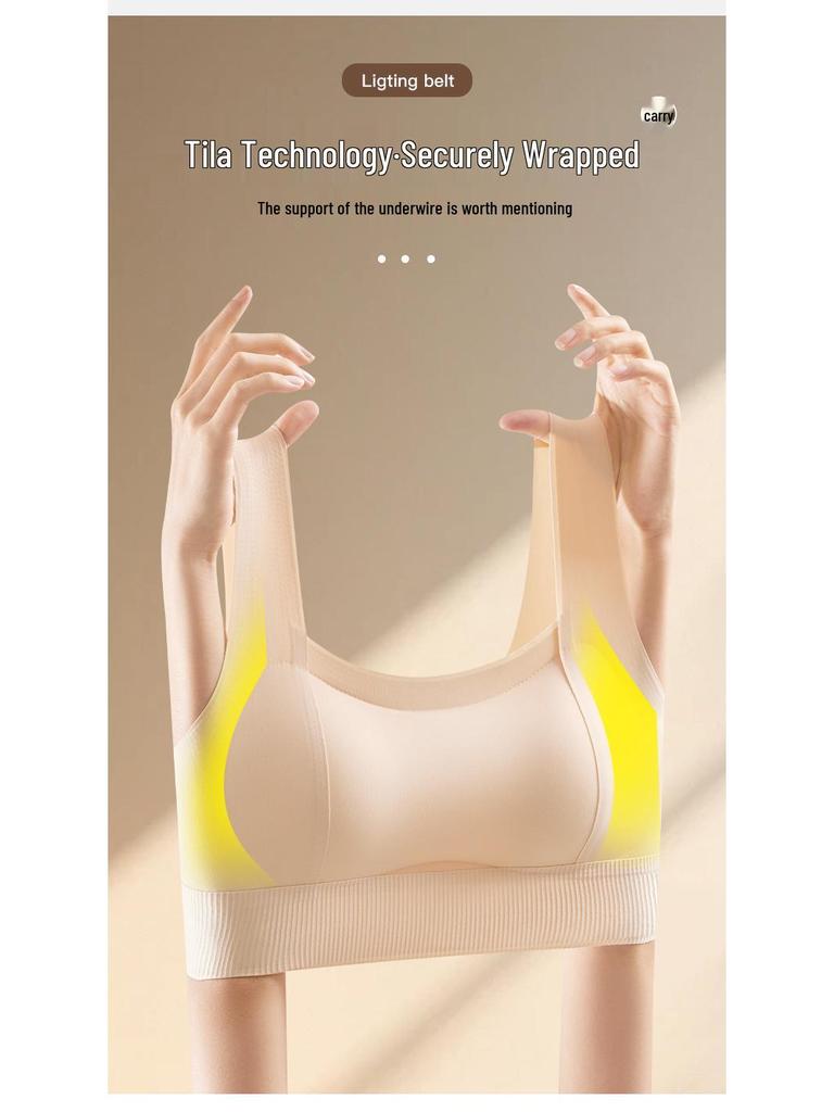 Tila Seamless Shaping Bra: Wire-Free, Wide Straps, Anti-Sagging, Small Chest Support for Women.
