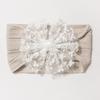 New Jacquard Baby Elastic Headband, Cute Lace Bow Children's Headscarf, Thin Baby Headband