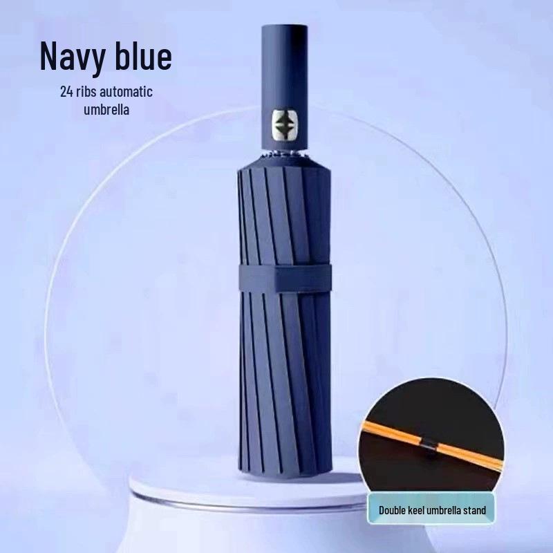 Custom Logo Folding Umbrella with UV Protection - Black Glue Sun & Rain Shield