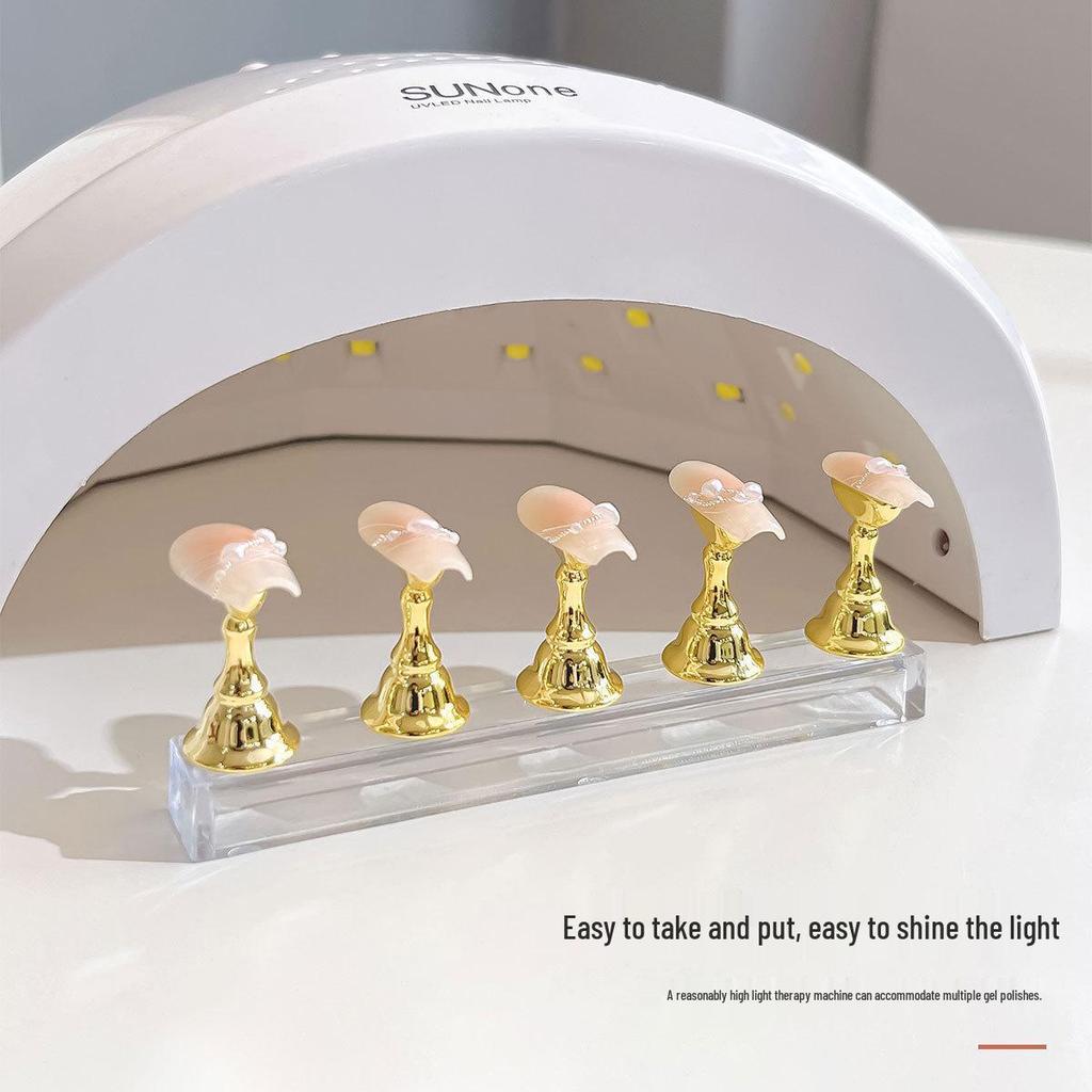Magnetic Nail Art Practice Stand with Acrylic Base and Gem Holders