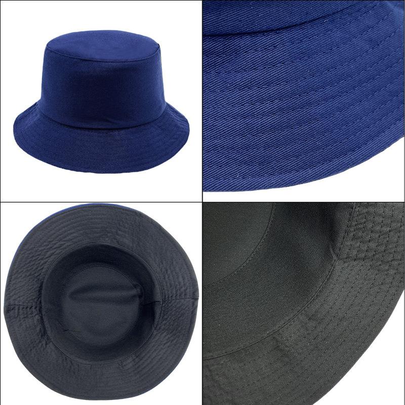 Rodičovský dětský styl Oboustranný rybářský klobouk Univerzální jednobarevný lehký klobouk typu bucket Venkovní ochrana obličeje Malý klobouk proti slunci