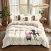 Ensemble de literie Velours Laitier Petit Cochon Démon - Housse de couette et drap pour chambre d'étudiant enfants Automne/Hiver