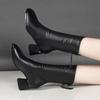 Fashion Winter High Heels Back Zipper Black All-matching Fashion Women's Boots Wear Comfortable Women's Boots Platform Shoes Shoes High