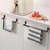 Towel Rod Over Cabinet Towel Rack Storage Organizer Bathroom Door Hanging Towel Rack Kitchen Cabinet Punch-free Rag Hanger