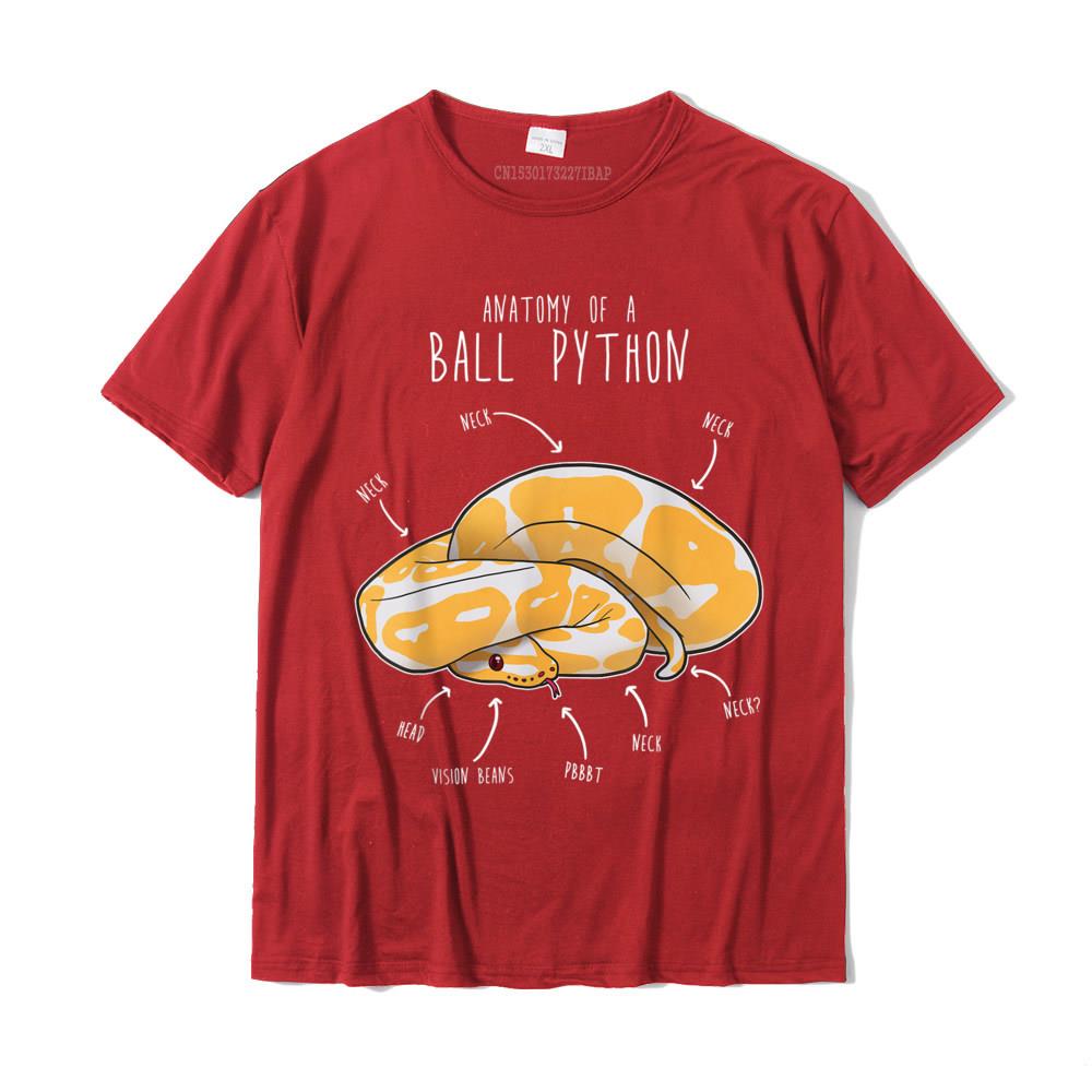 Anatomy Of An Albino Ball Python Funny Reptile Snake Lover TShirt Fashionable Male T Shirt Casual T Shirts Cotton Normal S