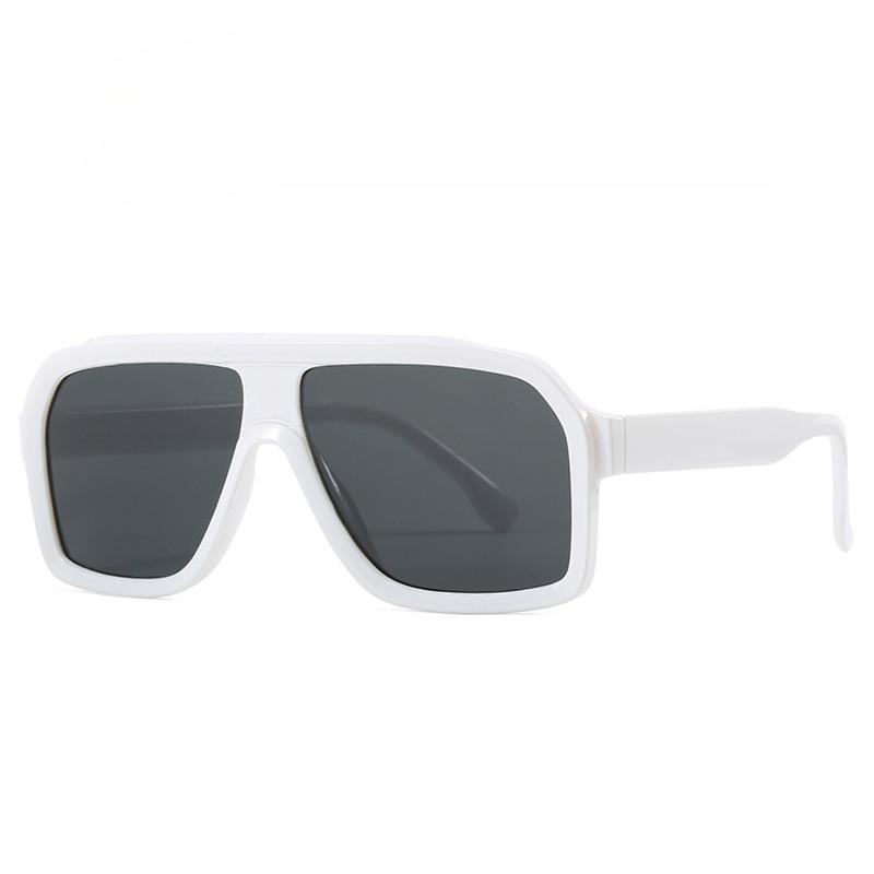 Non-polarized Vintage Large Frame Square Sunglasses Men Women Toad Looking Glass Fashion Outdoor Travel Sunshade Sunscreen Eyeglasses