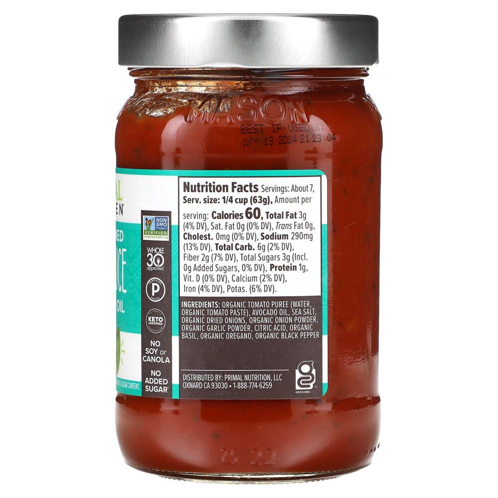 Primal Kitchen Unsweetened Pizza Sauce, 454g (1lb)