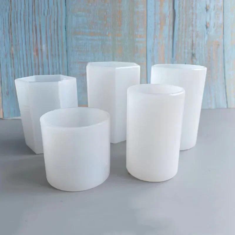 3D Cylinder Shape Candle Silicone Mold DIY Cented Candle Soap Mould Craft Gift Making Plaster Resin Wax Homemade Decoration