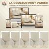 3 Seater Sofa With Storage Ottoman, Modular Corner Sofa 210 Cm, Wide Seat, Linen Look Fabric, Cream